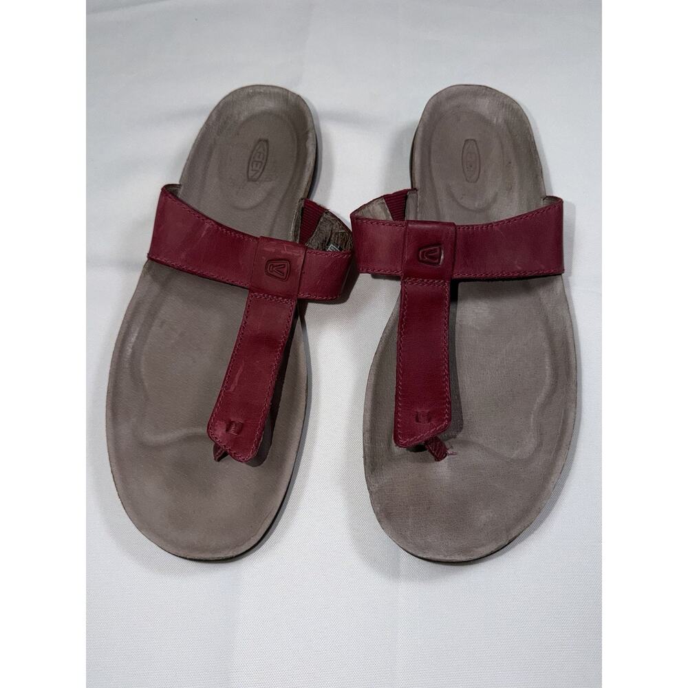 Keen Footwear Dauntless Womans Anemone Leather Thong Flip Flop Sandals Size 9.5
